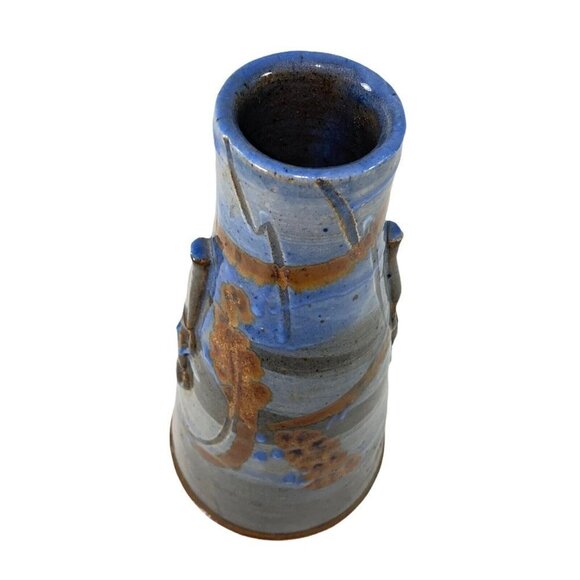 Vintage Claire Lerner Art Pottery Vase Signed 9”T 2”W - Picture 3 of 8